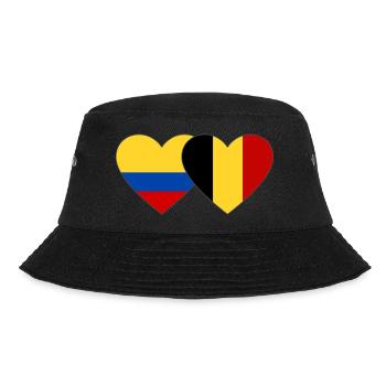 Colombia Belgium Flag Heart - Bucket Hat - black - Front - Lela (165cm)