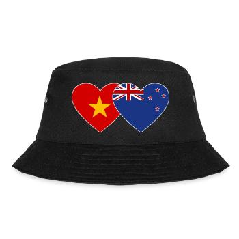 Drapeau Vietnam Nouvelle-Zélande Cœur - Bob - noir - Devant - Lela (165cm)