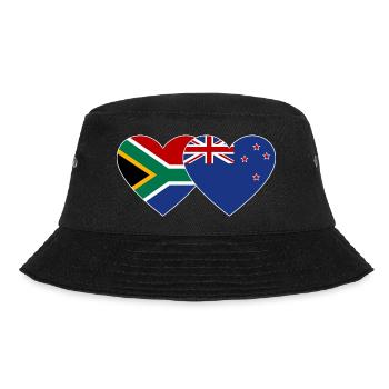 Afrique du Sud Nouvelle-Zélande Drapeau Cœur - Bob - noir - Devant - Lela (165cm)