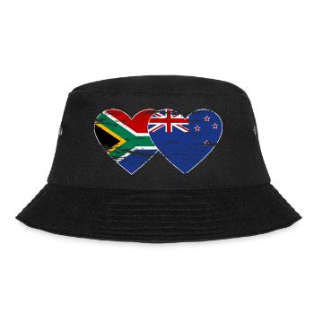 Afrique du Sud Nouvelle-Zélande drapeau coeur utilisé - Bob - noir - Devant - Lela (165cm)
