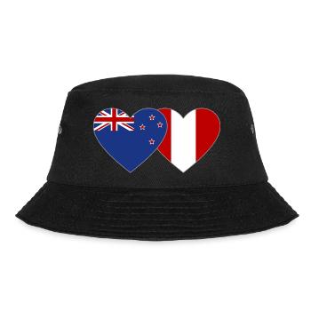 Neuseeland Peru Flagge Herz - Bucket Hat - Schwarz - Vorne - Lela (165cm)