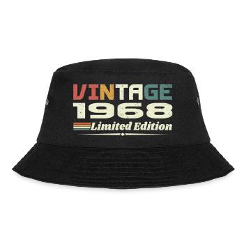Vintage 1968 Gift 1968 Birthday 1968 Retro - Bucket Hat - black - Front - Lela (165cm)