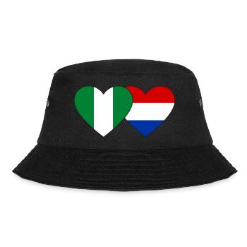Nigeria Holland Flag Heart - Bucket Hat - black - Front - Lela (165cm)