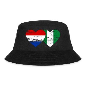 Hollande Nigeria Drapeau Coeur Utilisé - Bob - noir - Devant - Lela (165cm)