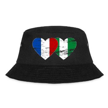 France Nigeria Drapeau Coeur Utilisé - Bob - noir - Devant - Lela (165cm)