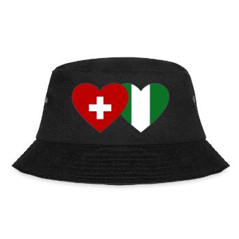Suisse Nigeria Drapeau Coeur - Bob - noir - Devant - Lela (165cm)