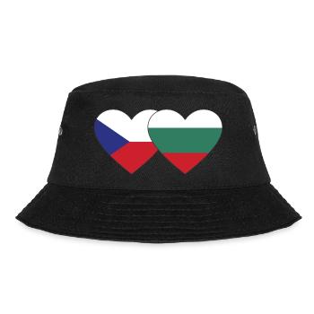 Tschechien Bulgarien Flagge Herz - Bucket Hat - Schwarz - Vorne - Lela (165cm)