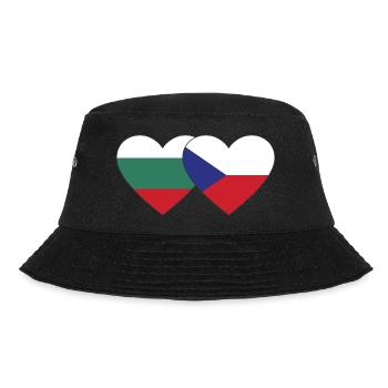 Bulgarien Tschechien Flagge Herz - Bucket Hat - Schwarz - Vorne - Lela (165cm)