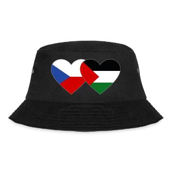 République tchèque Palestine Drapeau Coeur - Bob - noir - Devant - Lela (165cm)