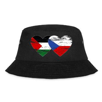 Palestine, République tchèque, drapeau coeur utilisé - Bob - noir - Devant - Lela (165cm)