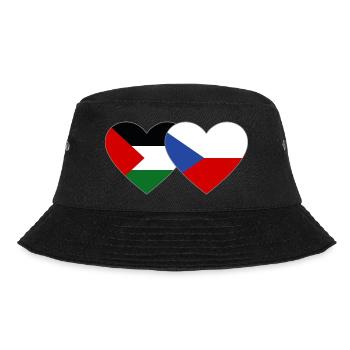 Palestine République tchèque Drapeau Coeur - Bob - noir - Devant - Lela (165cm)