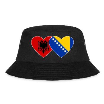 Albanie Bosnie Drapeau Coeur Utilisé - Bob - noir - Devant - Lela (165cm)