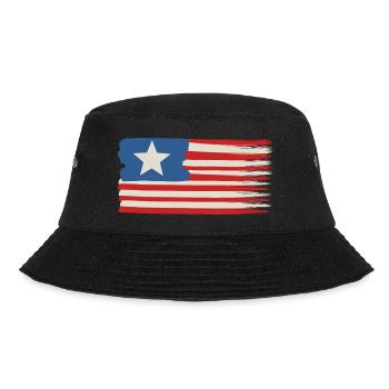 Ein Stern USA Flagge - Bucket Hat - Schwarz - Vorne - Lela (165cm)