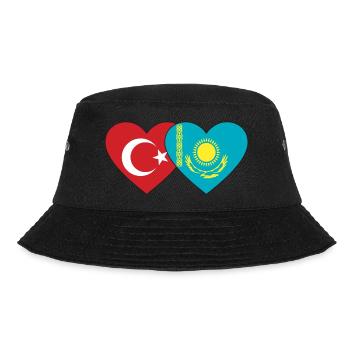 Turquie Kazakhstan Drapeau Coeur - Bob - noir - Devant - Lela (165cm)