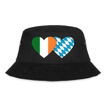 Ireland Bavaria Flag Heart - Bucket Hat - black - Front - Lela (165cm)