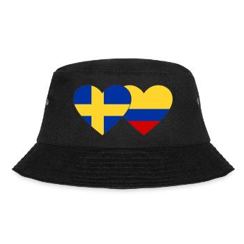Suède Colombie Drapeau Coeur - Bob - noir - Devant - Lela (165cm)