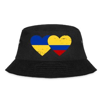 Ukraine Colombie Drapeau Coeur Utilisé - Bob - noir - Devant - Lela (165cm)