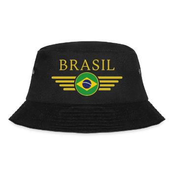 Ich liebe Brasilien, Eleganz Stil Design T-Shirt - Bucket Hat - Schwarz - Vorne - Lela (165cm)