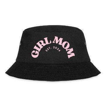 Girl Mom est. 2024 - Bucket Hat - Schwarz - Vorne - Lela (165cm)