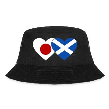 Japan Schottland Flagge Herz - Bucket Hat - Schwarz - Vorne - Lela (165cm)