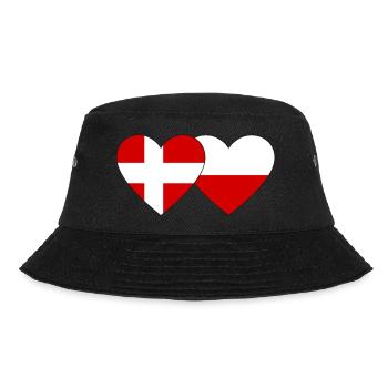 Danemark Pologne Drapeau Coeur - Bob - noir - Devant - Lela (165cm)