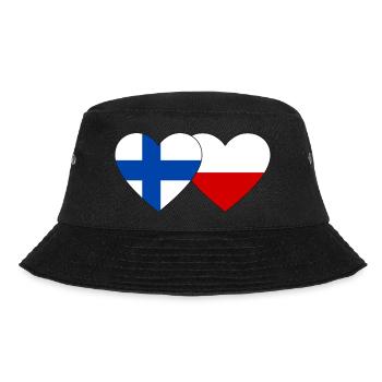 Finlande Pologne Drapeau Coeur - Bob - noir - Devant - Lela (165cm)