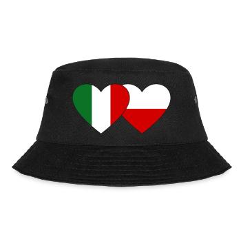 Italie Pologne Drapeau Coeur - Bob - noir - Devant - Lela (165cm)