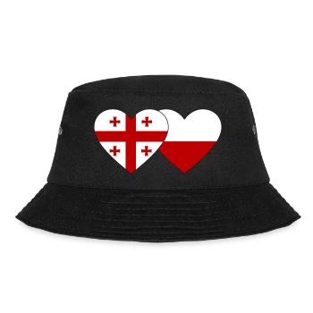 Géorgie Pologne Drapeau Coeur - Bob - noir - Devant - Lela (165cm)