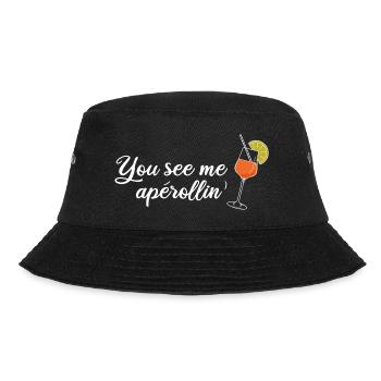You see me aperollin’ - Bucket Hat - Schwarz - Vorne - Lela (165cm)