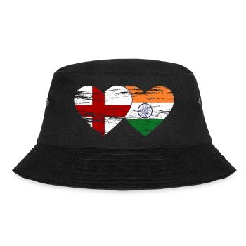 England India flag used - Bucket Hat - black - Front - Lela (165cm)