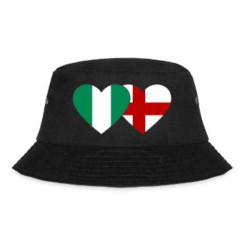Nigeria Angleterre Drapeau Coeur - Bob - noir - Devant - Lela (165cm)