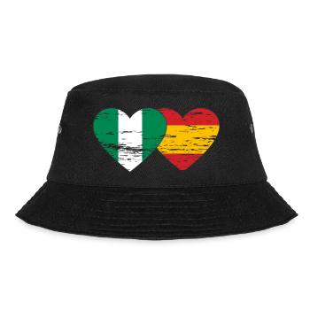 Nigeria Espagne Drapeau Coeur Utilisé - Bob - noir - Devant - Lela (165cm)