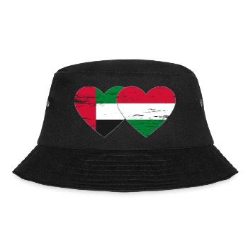 Vereinigte Arabische Emirate Ungarn Herz - Bucket Hat - Schwarz - Vorne - Lela (165cm)