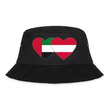 Vereinigte Arabische Emirate Österreich Herz - Bucket Hat - Schwarz - Vorne - Lela (165cm)