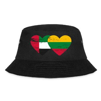 Vereinigte Arabische Emirate Litauen Flagge Herz - Bucket Hat - Schwarz - Vorne - Lela (165cm)