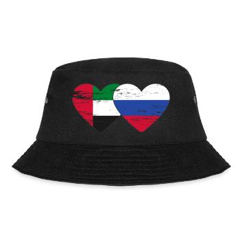 Vereinigte Arabische Emirate Russland Herz - Bucket Hat - Schwarz - Vorne - Lela (165cm)