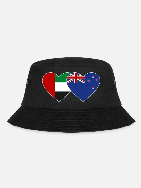 Vereinigte Arabische Emirate Neuseeland Flagge - Bucket Hat - Schwarz
