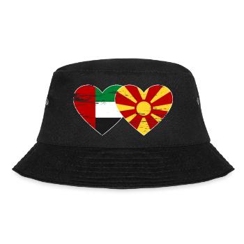 United Arab Emirates Macedonia Flag - Bucket Hat - black - Front - Lela (165cm)