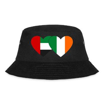 United Arab Emirates Ireland Flag Heart - Bucket Hat - black - Front - Lela (165cm)