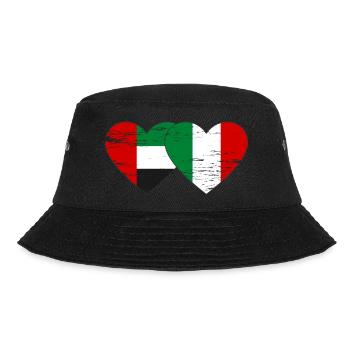 Émirats arabes unis Italie Drapeau Coeur - Bob - noir - Devant - Lela (165cm)