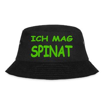 Spinat - Bucket Hat - Schwarz - Vorne - Lela (165cm)
