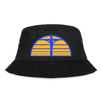 Jesus Christ God Faith Cross Praying Christians - Bucket Hat - black - Front - Lela (165cm)