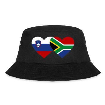 Slowenien Südafrika Flagge Herz - Bucket Hat - Schwarz - Vorne - Lela (165cm)