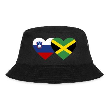 Slowenien Jamaika Flagge Herz - Bucket Hat - Schwarz - Vorne - Lela (165cm)
