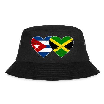 Cuba Jamaïque Drapeau Coeur Utilisé - Bob - noir - Devant - Lela (165cm)
