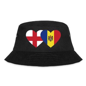 England Moldau Flagge Herz - Bucket Hat - Schwarz - Vorne - Lela (165cm)