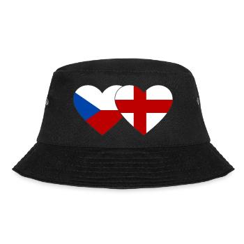 République tchèque Angleterre Drapeau Coeur - Bob - noir - Devant - Lela (165cm)