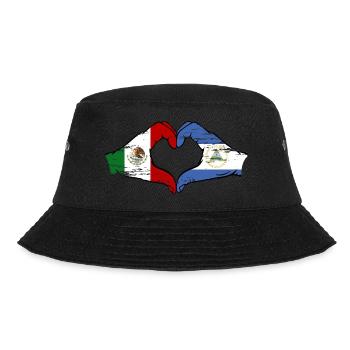 Mexique Nicaragua drapeau mains coeur forme utilisé - Bob - noir - Devant - Lela (165cm)