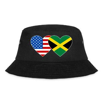 États-Unis Jamaïque drapeau mains forme coeur - Bob - noir - Devant - Lela (165cm)