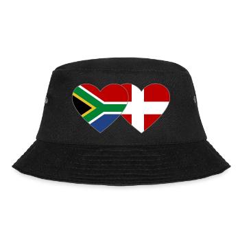 Afrique du Sud Danemark drapeau coeur forme - Bob - noir - Devant - Lela (165cm)
